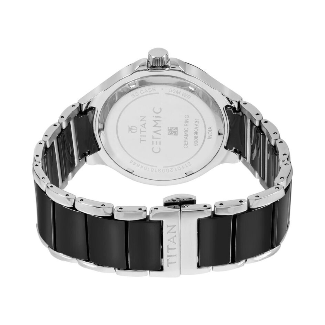 Titan Black Dial Multifunction Watch- 90089KD01