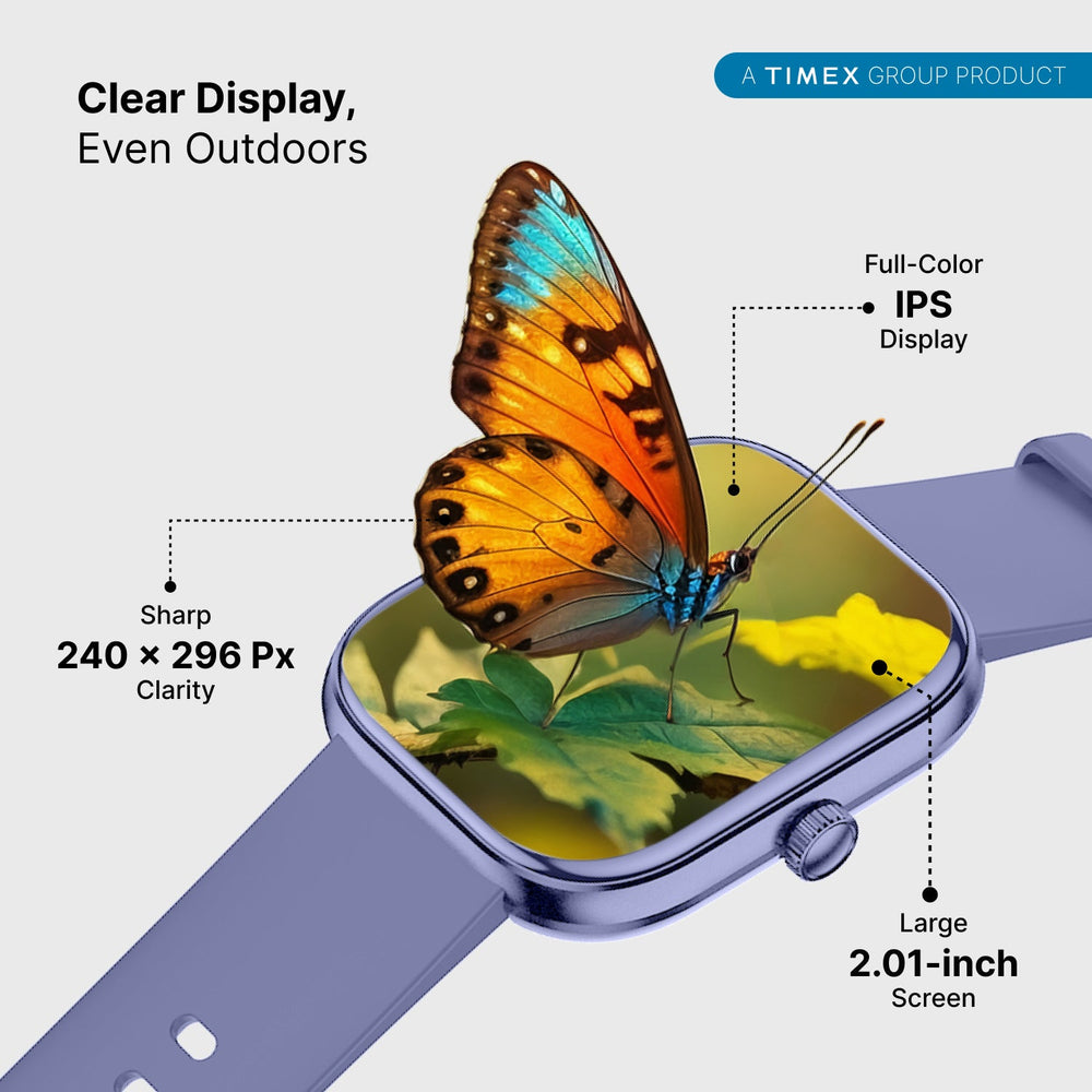 Timex iConnect Arc 2.01 inches (5.1 cm) Display with BT Calling Smartwatch For Unisex - TWIXW1403T - KRISHNA WATCH COMPANY