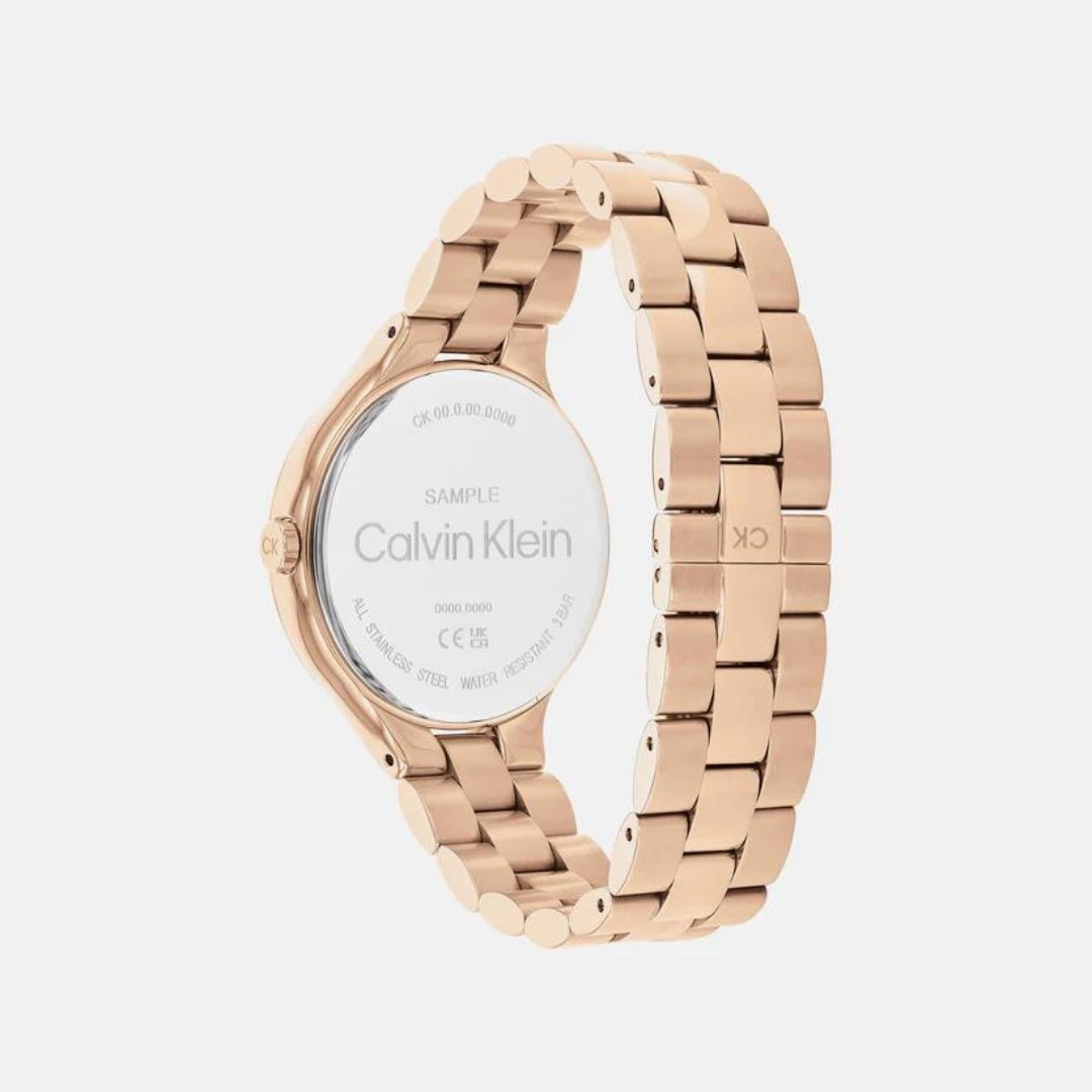 Calvin Klein Linked Female Mother Of Pearl Analog Watch - 25200427 - KRISHNA WATCH COMPANY