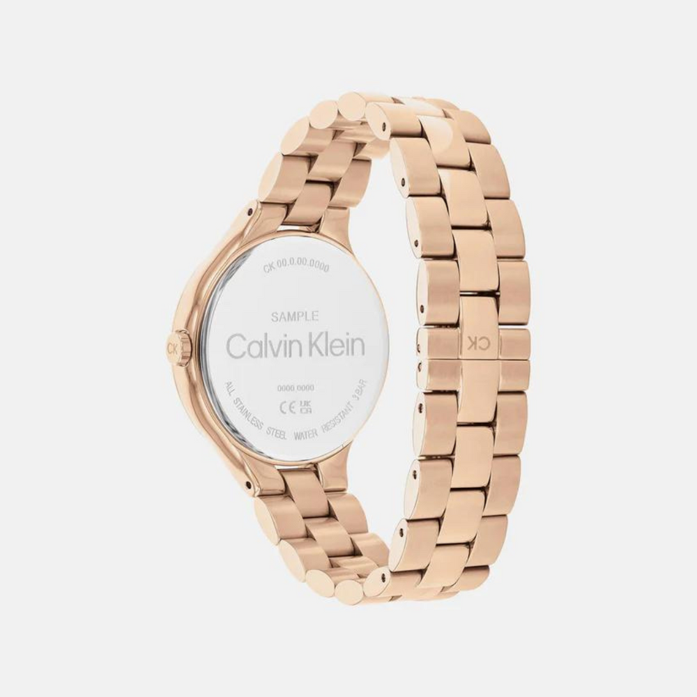 Calvin Klein Linked Female Mother Of Pearl Analog Watch - 25200427 - KRISHNA WATCH COMPANY