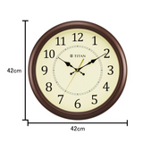Titan Classic 42 cm Off-White Wall Clock: Silent Serenity - W0056PA01 - KRISHNA WATCH COMPANY