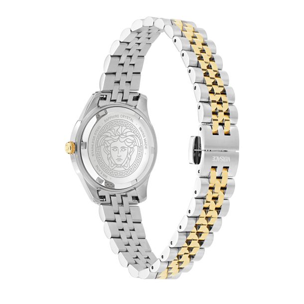Versace Greca Time Petite Green Dial Two-Tone Stainless Steel Bracelet Watch 30mm - VE9CA0324 - KRISHNA WATCH COMPANY