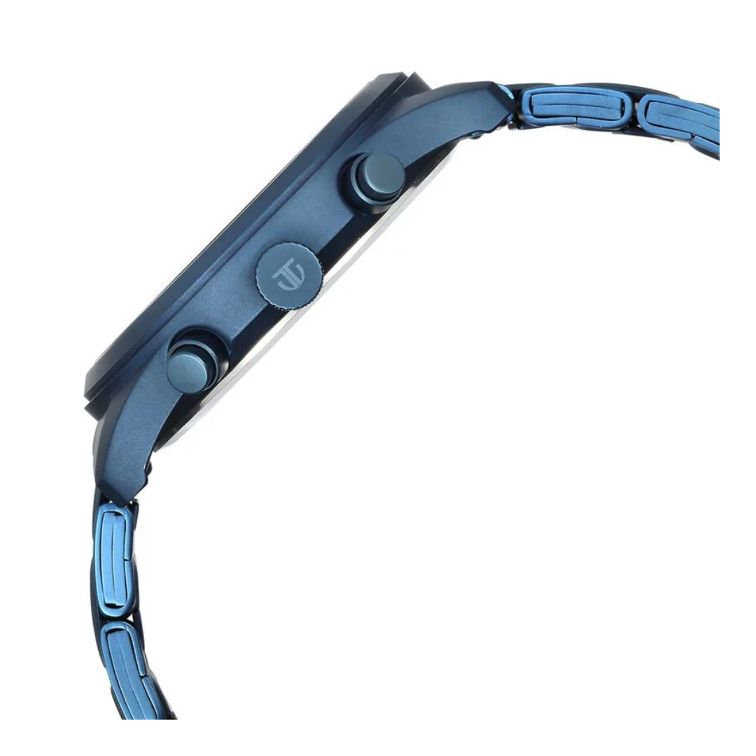 Titan Neo Splash Blue Dial Quartz Multifunction Stainless Steel Strap Watch for Men 1805QM07