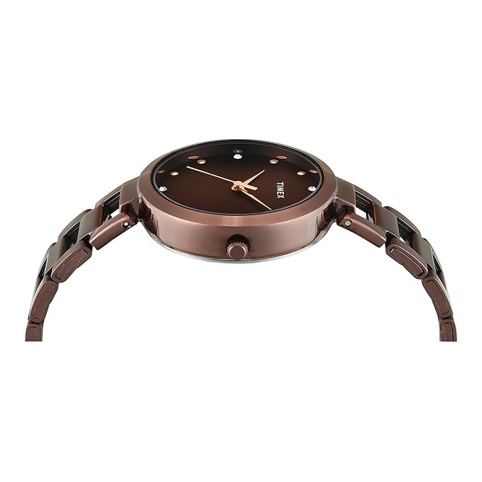 Timex Women Brown Round Dial Analog Watch - TW000X272 - KRISHNA WATCH COMPANY