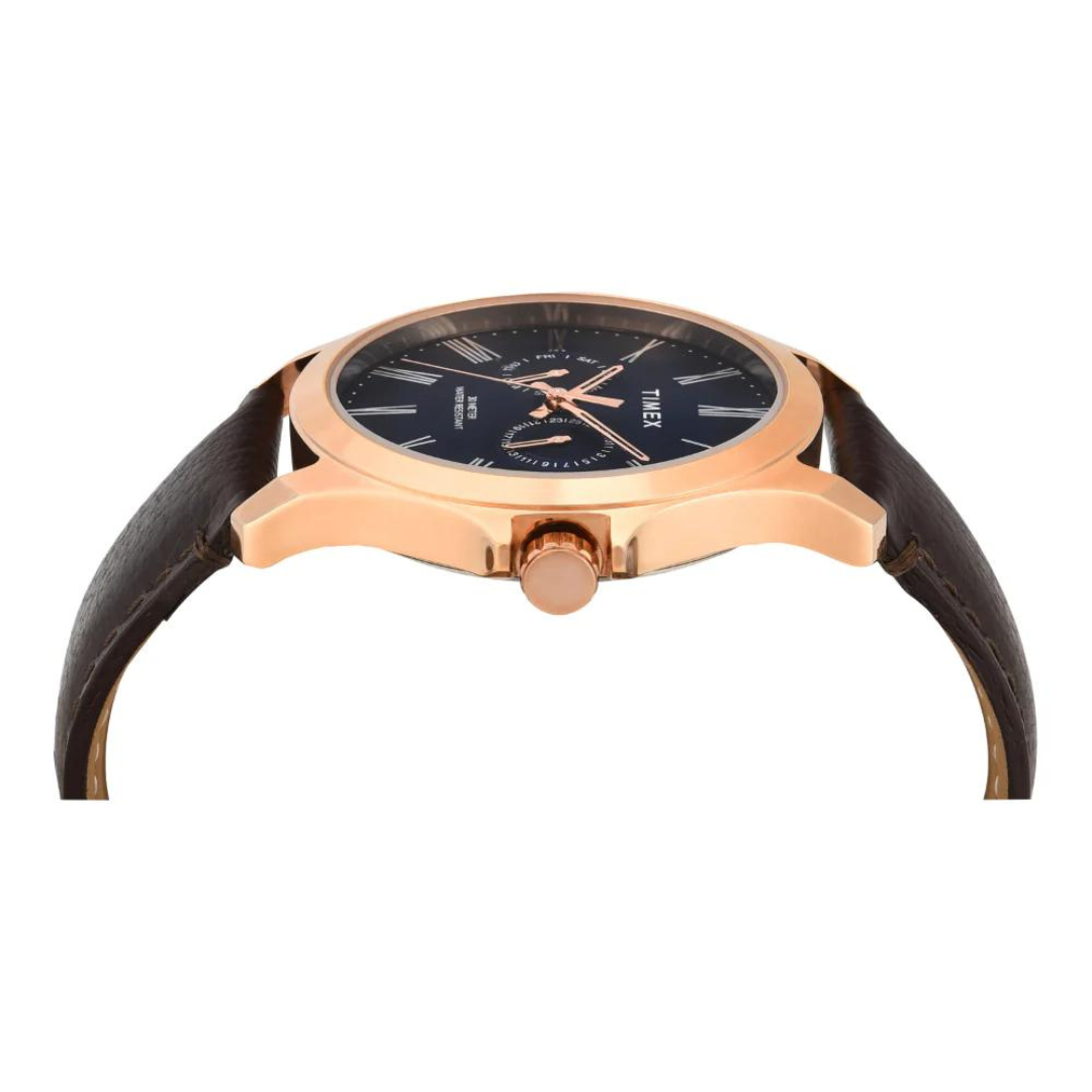 Timex Men Blue Round Analog Dial Watch- TW000X133 - KRISHNA WATCH COMPANY