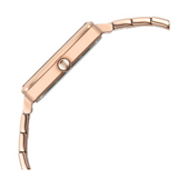 Titan Minimalists Quartz Analog with Date Silver Dial Rose Gold Stainless Steel Strap Watch for Women 94205WM02