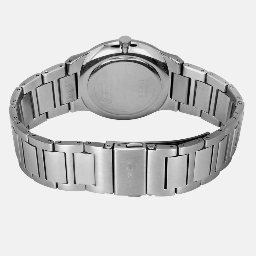 Timex E Class Male White Analog Stainless Steel Watch TWEG23600