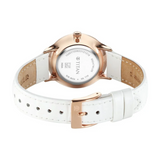 Titan Bright Leathers Silver Dial Analog with Date Leather Strap watch for Women 95247WL05