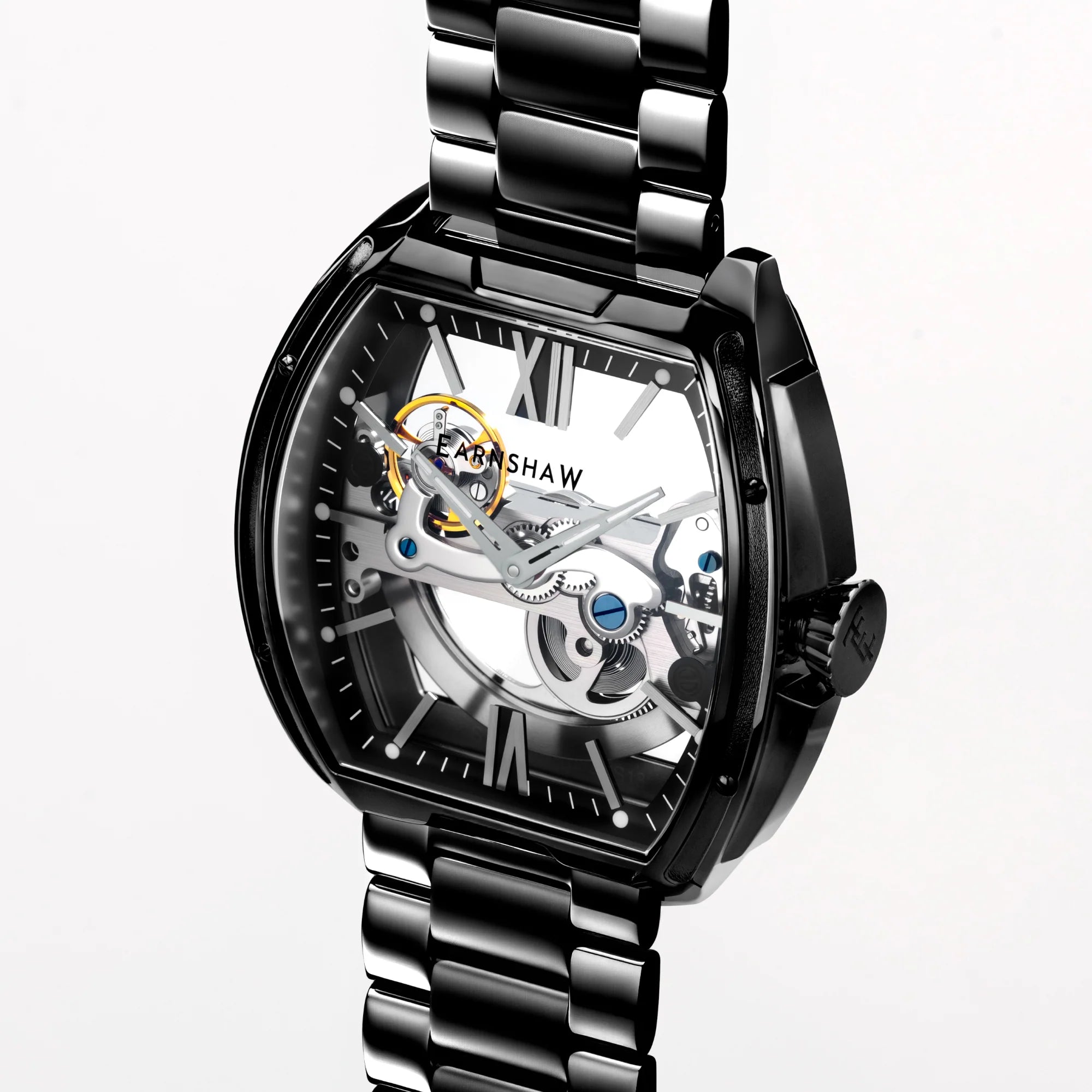 Earnshaw Knightsbridge Black Dial Men's Watch ES-8316-22 - KRISHNA WATCH COMPANY