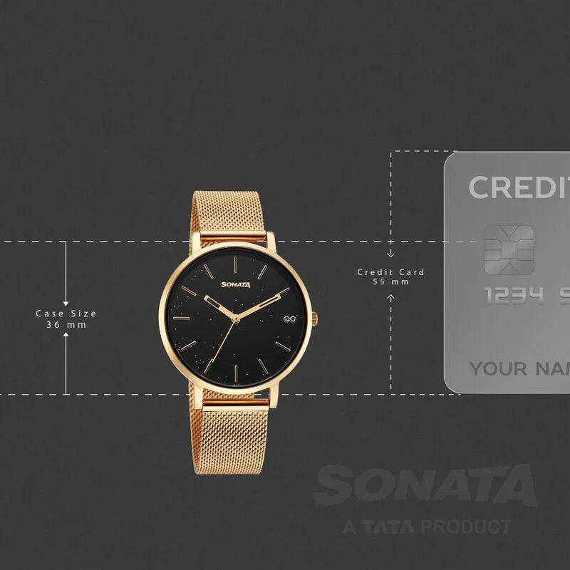 Sonata Soulmate Couple Analog Watch 7715087073WM01 - KRISHNA WATCH COMPANY