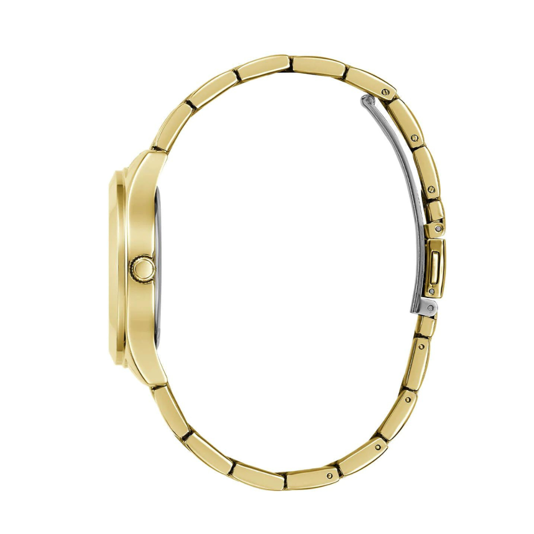 Gold Tri Plaque Black Link Watch GW0675L2 - KRISHNA WATCH COMPANY