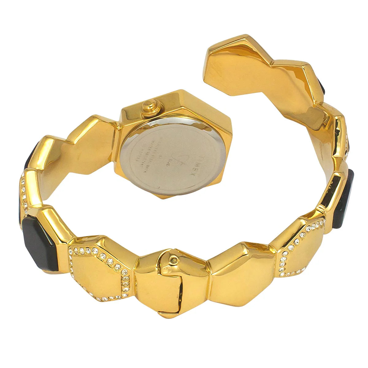Timex Fria Women Black Hexagon Dial Analog Watch - TWEL17900 - KRISHNA WATCH COMPANY