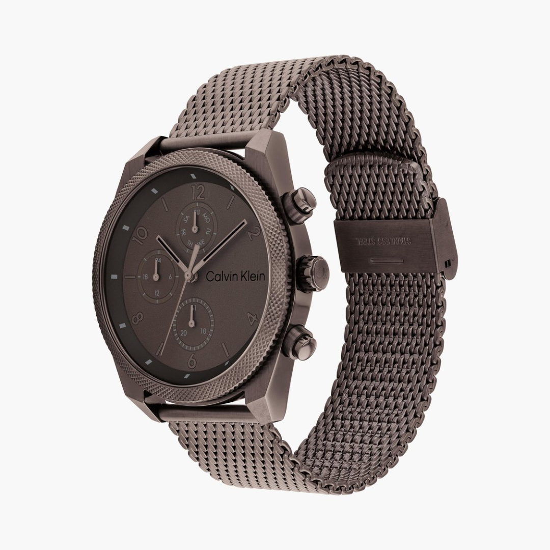 Calvin Klein Impact Multifunction Brown Round Dial Men's Watch - 25200361 - KRISHNA WATCH COMPANY