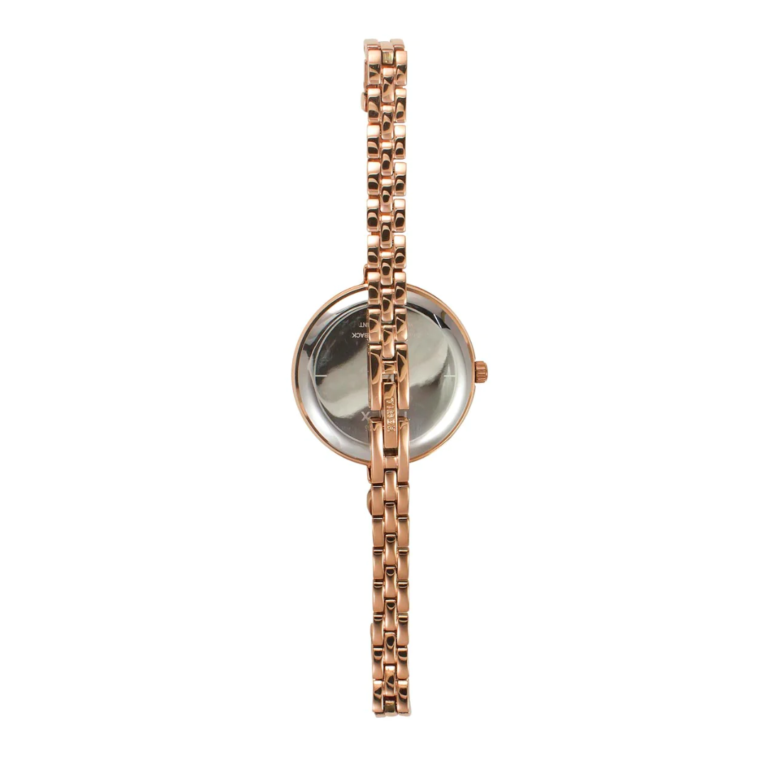 Timex Fria Women's Off White Dial Round Analog Brass Dial Watch TWEL18402 - KRISHNA WATCH COMPANY