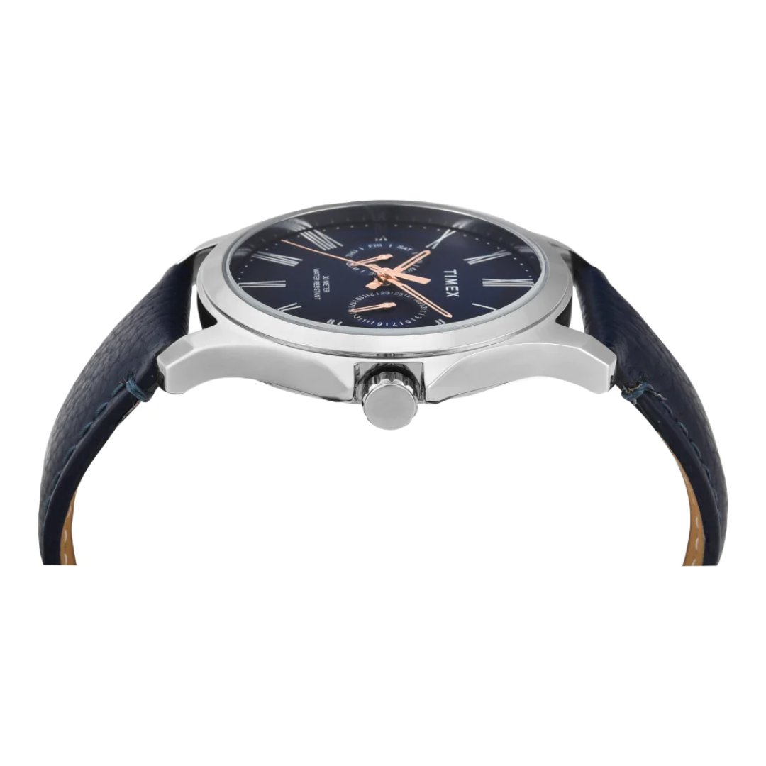 Timex Men Blue Round Analog Dial Watch- TW000X132 - KRISHNA WATCH COMPANY