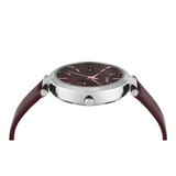 Timex Women Burgundy Round Analog Dial Watch- TW000X245