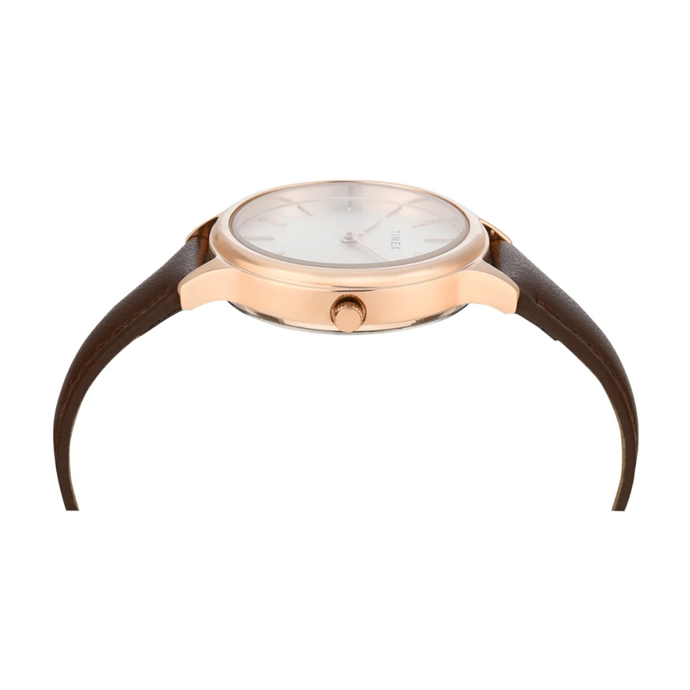 Timex Women Analaog Silver Round Brass Dial Watch - TWTL12105 - KRISHNA WATCH COMPANY