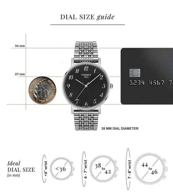 TISSOT T-Classic Everytime Watch for Men T1094101107200 - KRISHNA WATCH COMPANY
