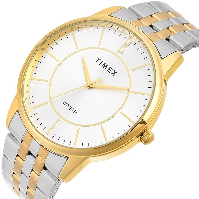 TIMEX Classics Silver Round Dial Analog Mens Watch - TWTG12103 - KRISHNA WATCH COMPANY