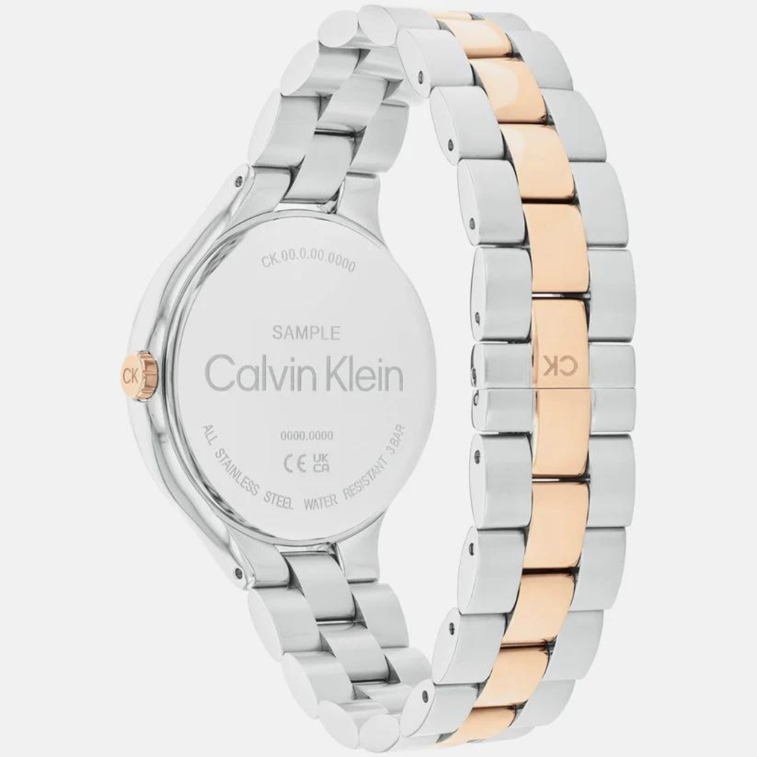 Calvin Klein Linked Female White Analog Stainless Steel Watch 25200428 - KRISHNA WATCH COMPANY