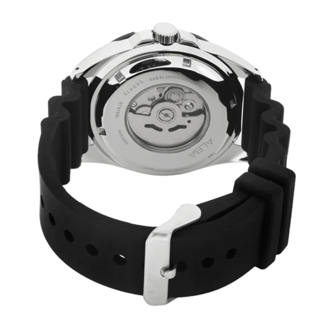 Alba Deep Blue With Silicone Strap Mechanical AL4493X1 - KRISHNA WATCH COMPANY