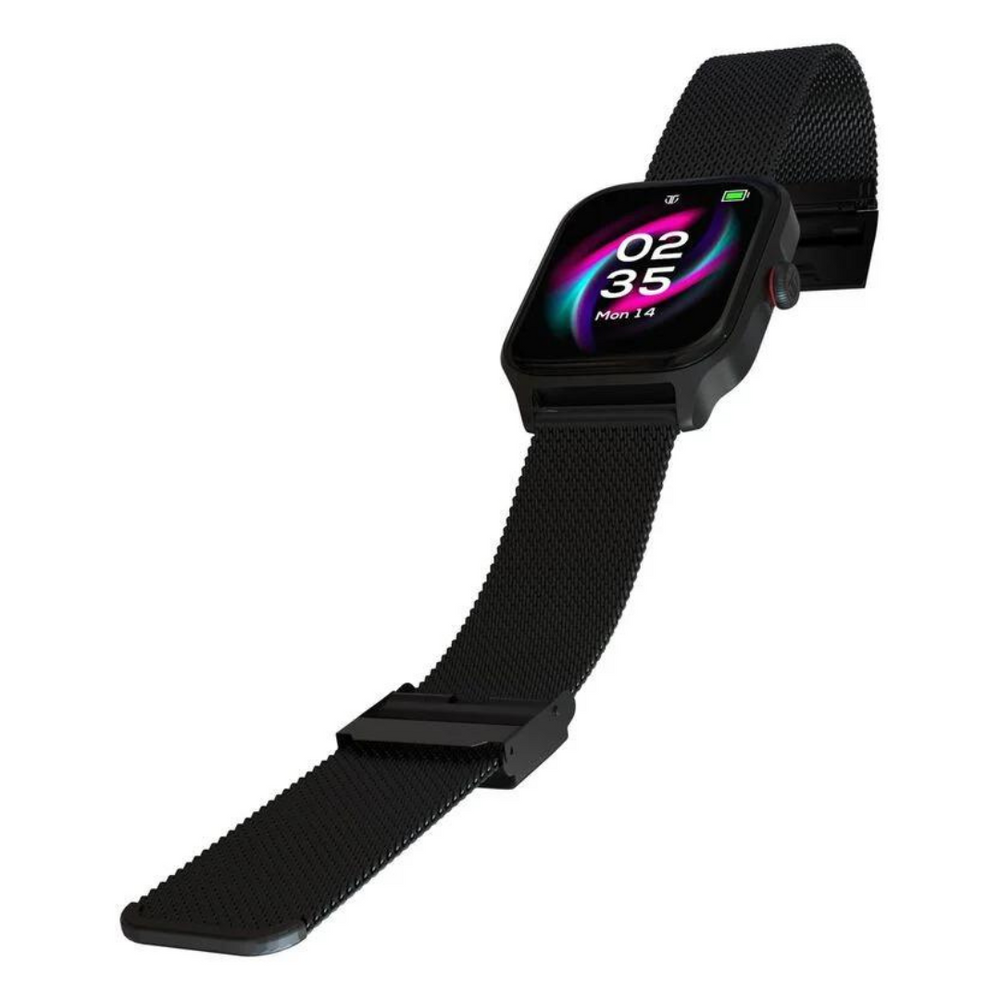 Titan Zeal with 4.69 cm AMOLED Display with AOD, Functional Crown, BT Calling, Smartwatch with Black Mesh Strap 90196AM01 - KRISHNA WATCH COMPANY