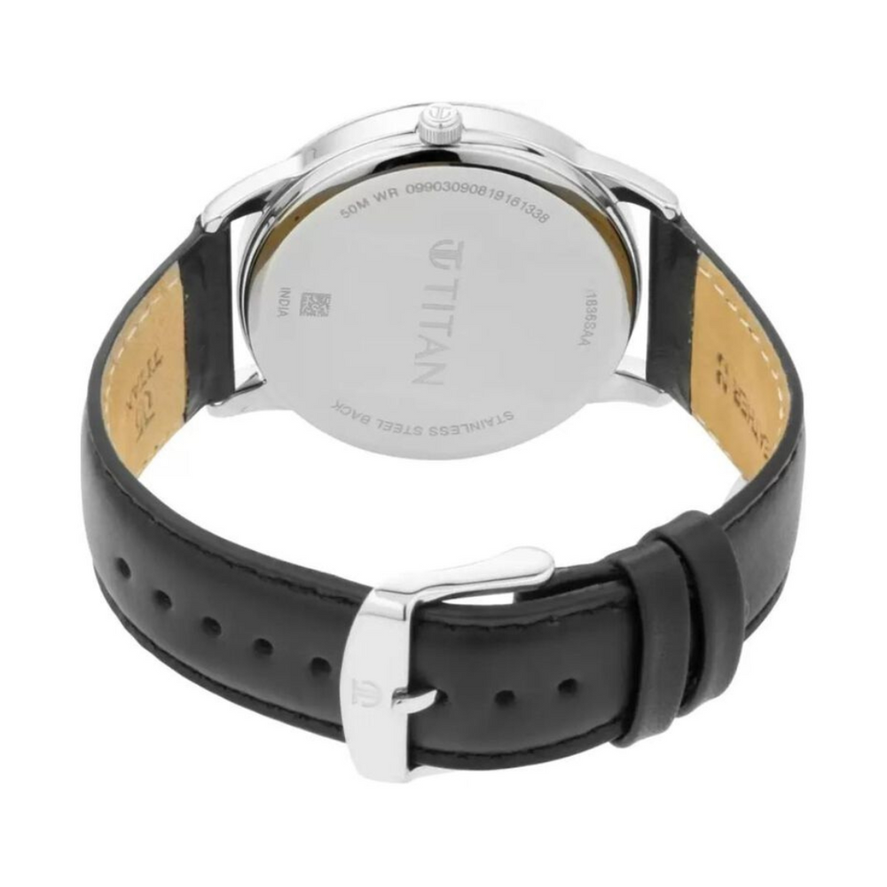 Titan Neo Beige Dial Analog with Date Leather Strap watch for Men NN1836SL01 (DK306) - KRISHNA WATCH COMPANY