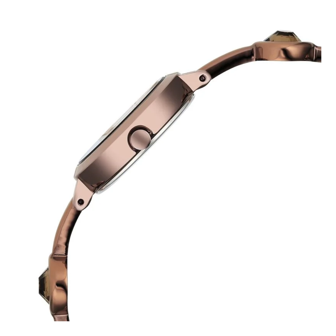 Titan Raga Viva Quartz Analog Rose Gold Dial Brown Metal Strap Watch for Women 2576QM01 - KRISHNA WATCH COMPANY