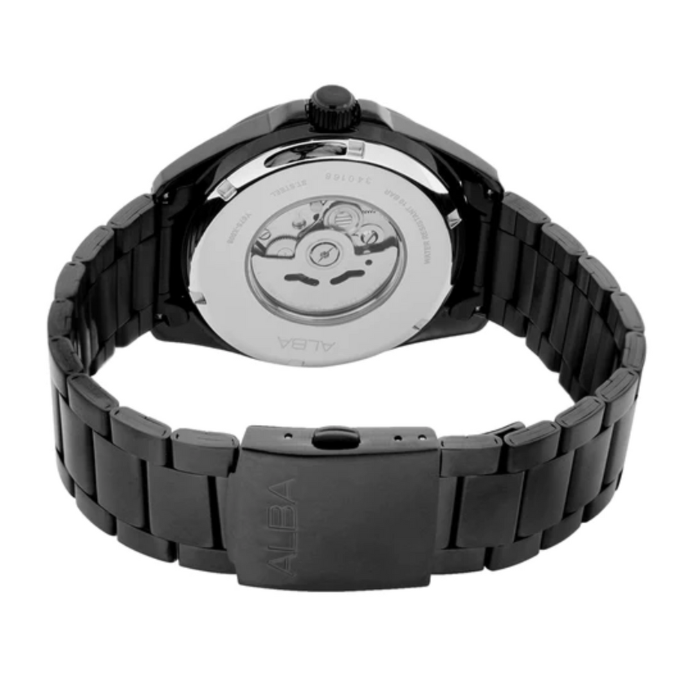 ALBA Black Skeleton Dial Watch - AU4025X1 - KRISHNA WATCH COMPANY