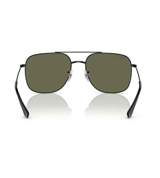 RAY-BAN Green Polarized Aviator Unisex Sunglasses 0RB3722I0025859 - KRISHNA WATCH COMPANY