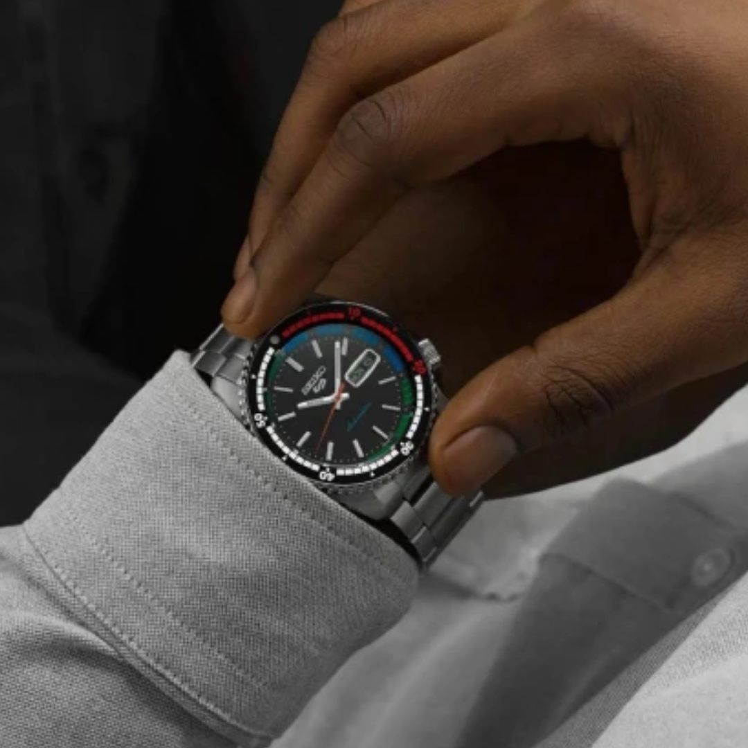 Seiko The New Regatta Timer Seiko 5 Sports Retro Colour Collection SRPK13K1 - KRISHNA WATCH COMPANY
