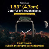 Timex iConnect Go+ 1.83"(4.64 cm) Display with Metallic Body and BT Calling Smartwatch For Unisex - TWIXW1003T