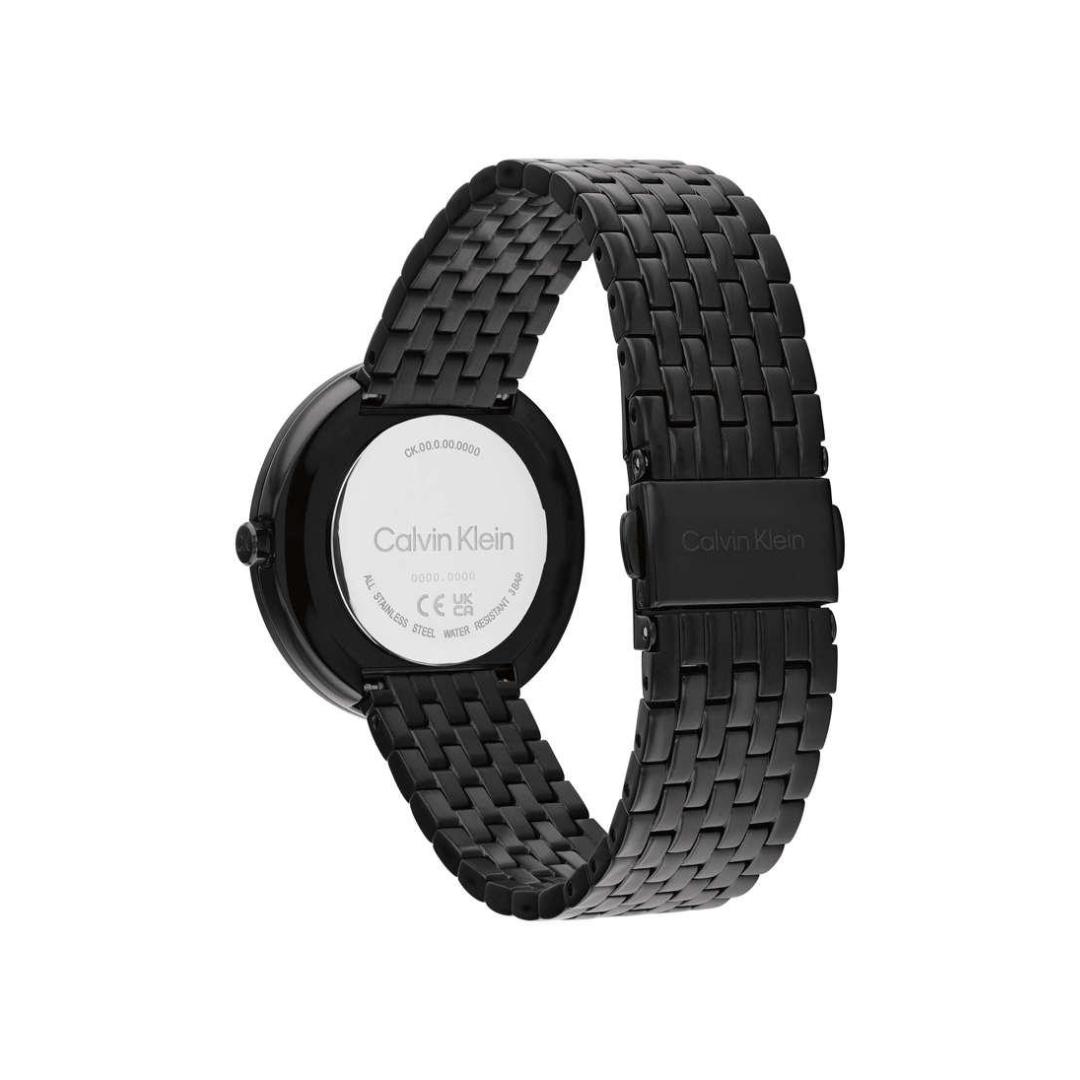Calvin Klein Twisted Bezel Quartz Black Round Dial Women's Watch - 25200323 - KRISHNA WATCH COMPANY