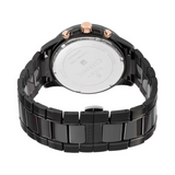 Titan Black Dial Chronograph Watch with Steel & Ceramic Strap 90090KD02