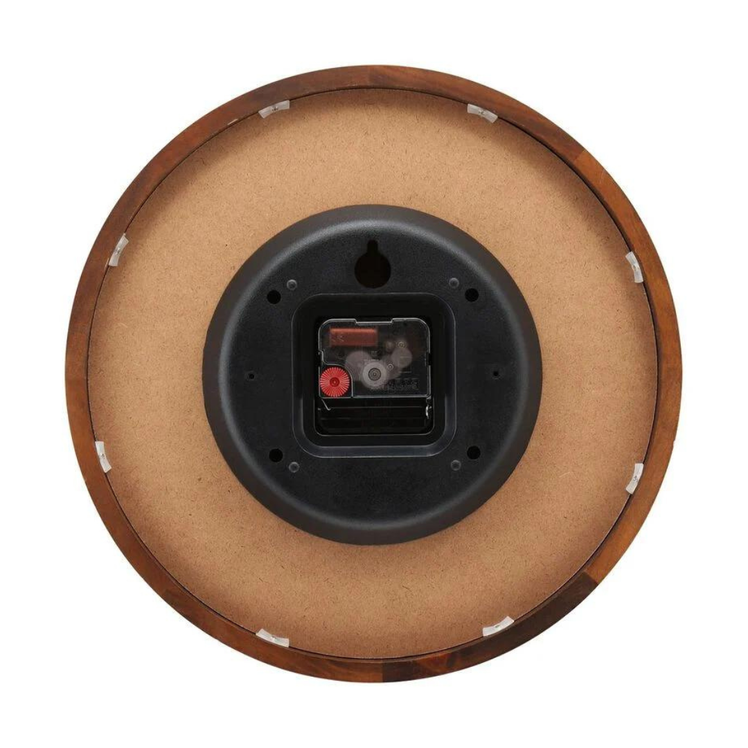 Titan Classic Brown Colour Wooden Wall Clock with Silent Sweep - W0063WA01 - KRISHNA WATCH COMPANY