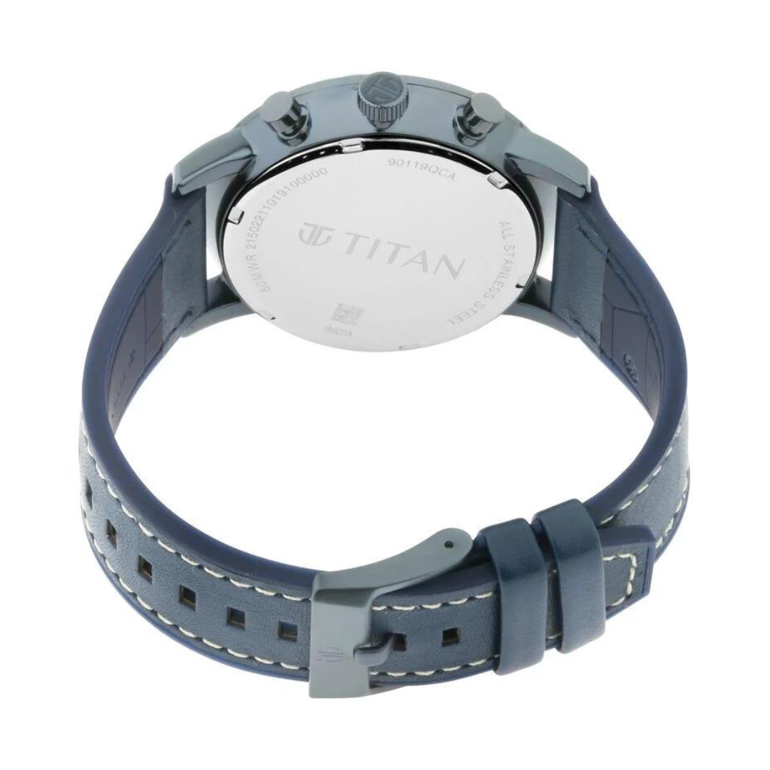 Titan Athleisure - Silver Dial Hybrid Strap Watch NN90119QP01 (DK565) - KRISHNA WATCH COMPANY