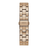 Guess Ladies Watch Wristwatch Tri Plaque Stainless Steel Rose Gold GW0675L3