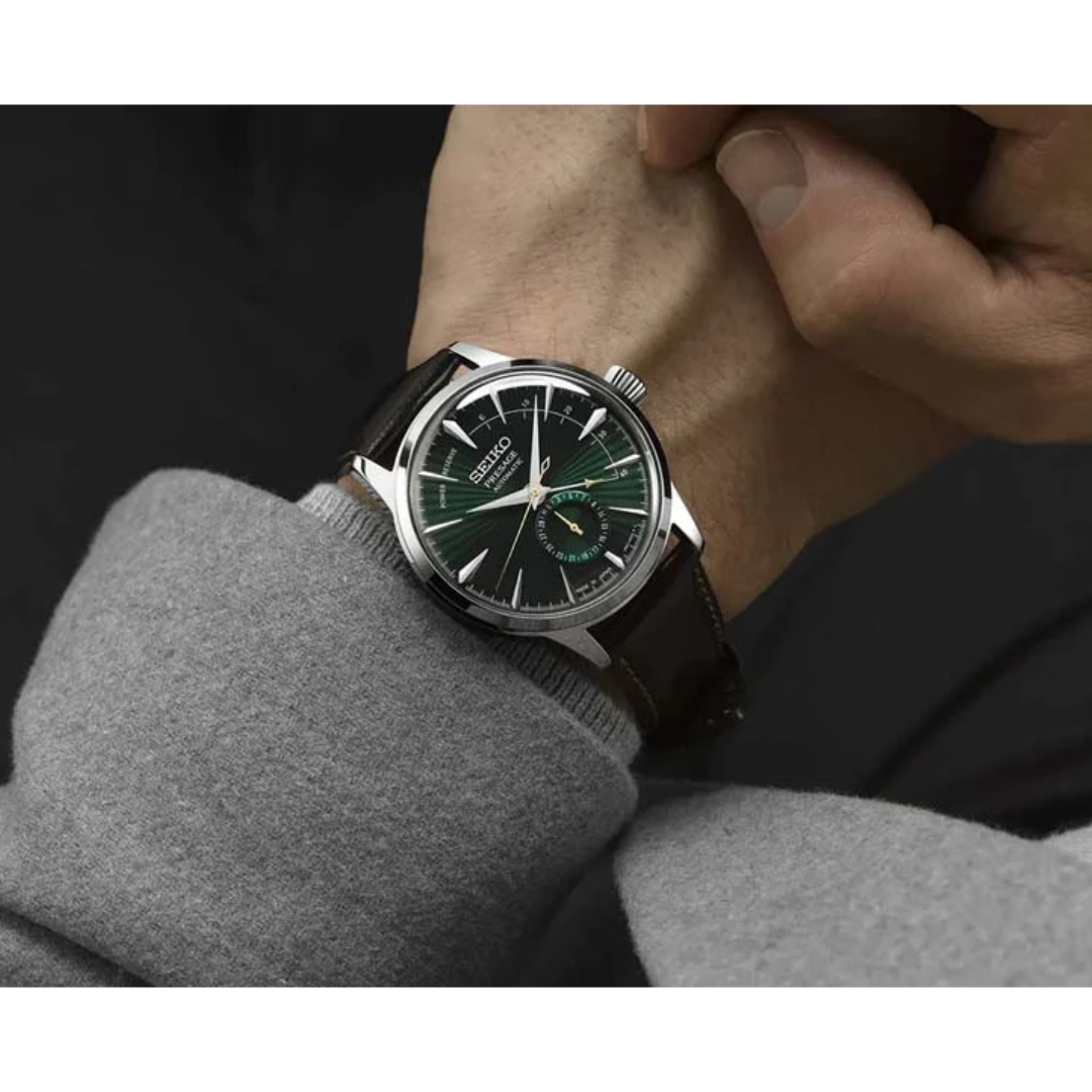 Seiko Midnight Mockingbird Presage Cocktail Time Power Indicator SSA459J1