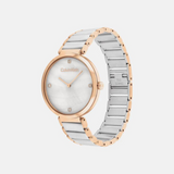 Calvin Klein Minimalistic T-Bar Female Mother Of Pearl Analog Stainless Steel Watch 25200430