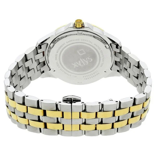 Xylys Swiss Analog with Date Two Toned Stainless Steel Strap White Dial Watch For Men 40020bm01e - KRISHNA WATCH COMPANY