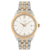 Xylys Swiss Analog with Date Two Toned Stainless Steel Strap White Dial Watch For Men 40020km01e
