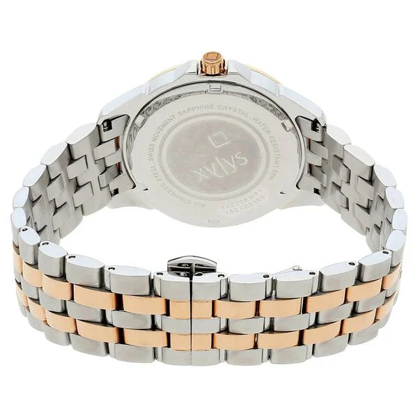 Xylys Swiss Analog with Date Two Toned Stainless Steel Strap White Dial Watch For Men 40020km01e