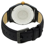 Xylys Swiss Analog with Day Date Black Leather Strap Black Dial Watch For Men 40023kl02e