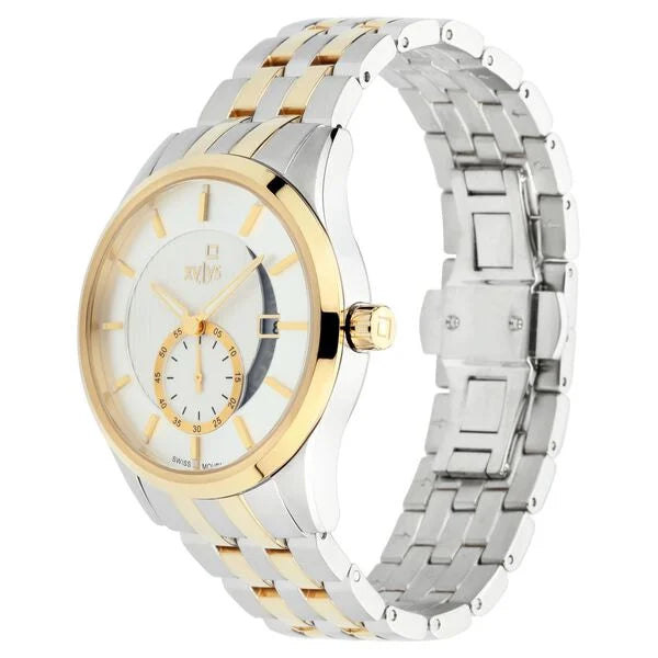 Xylys Offsets Swiss Analog Stainless Steel Silver Dial Watch for Men 40024bm01e