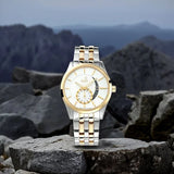 Xylys Offsets Swiss Analog Stainless Steel Silver Dial Watch for Men 40024bm01e