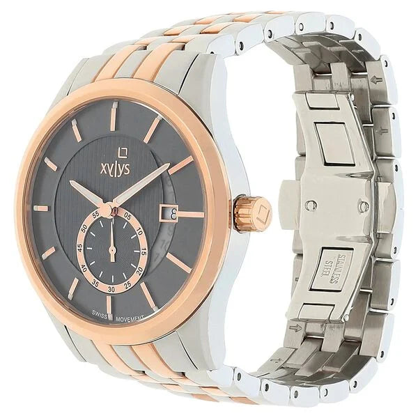 Xylys Offsets Swiss Analog Stainless Steel Grey Dial Watch for Men 40024km01e