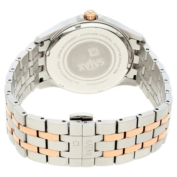 Xylys Quartz Analog with Date Grey Dial Two Toned Stainless Steel Strap Watch For Men 40025km01e - KRISHNA WATCH COMPANY