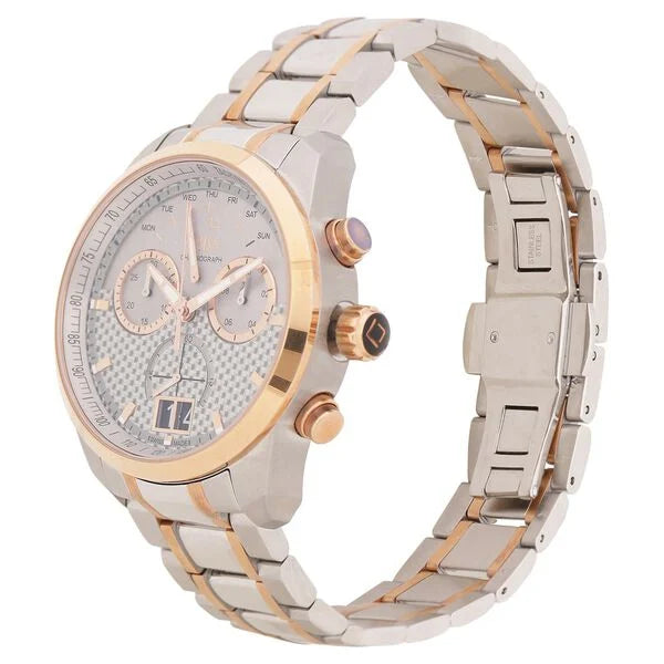 Xylys Quartz Chronograph Grey Dial Two Toned Stainless Steel Strap Watch For Men 40027km03 - KRISHNA WATCH COMPANY
