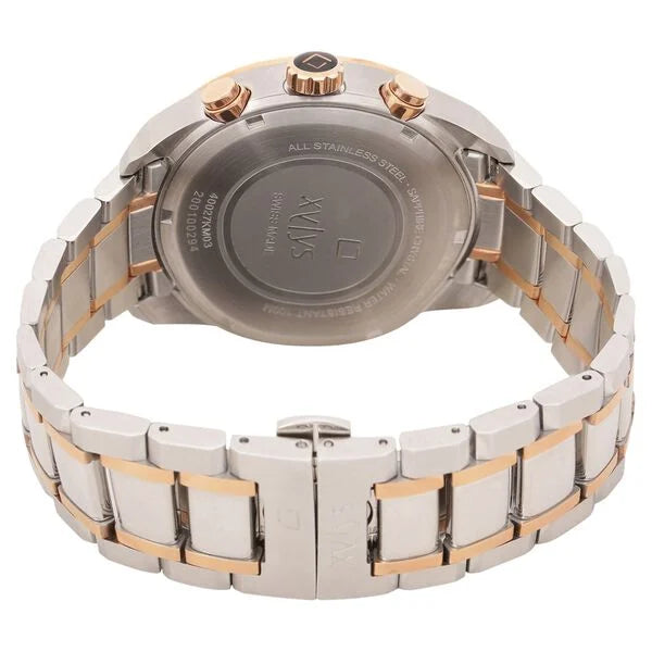 Xylys Quartz Chronograph Grey Dial Two Toned Stainless Steel Strap Watch For Men 40027km03 - KRISHNA WATCH COMPANY