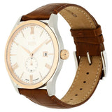 Xylys Swiss Analog with Date Brown Leather Strap Silver Dial Watch For Men 40037kl01e